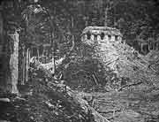 Historische Aufnahme: Tempel der Inschriften von Palenque